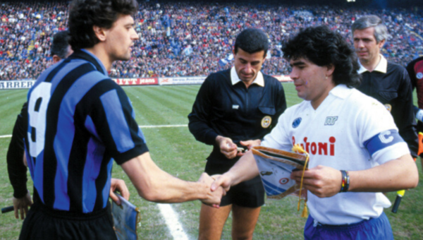 Altobelli con Maradona