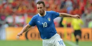 Antonio Cassano con la maglia dell'Italia