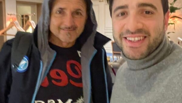 Luciano Spalletti con Luca Perillo, avvocato e direttore di Azzurrissimo
