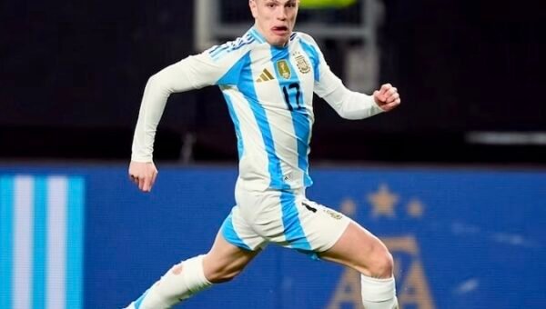 Alejandro Garnacho In azione con l’Argentina