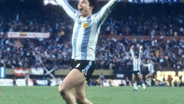 Daniel Bertoni con la maglia dell’Argentina