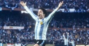 Daniel Bertoni con la maglia dell’Argentina