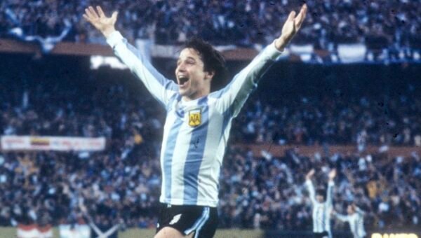 Daniel Bertoni con la maglia dell’Argentina