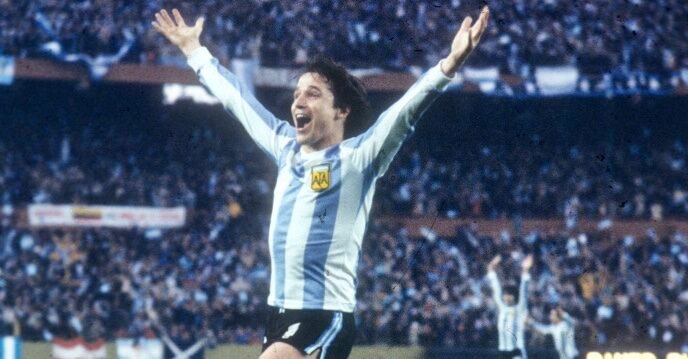 Daniel Bertoni con la maglia dell’Argentina