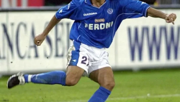 David Sesa con la maglia del Napoli