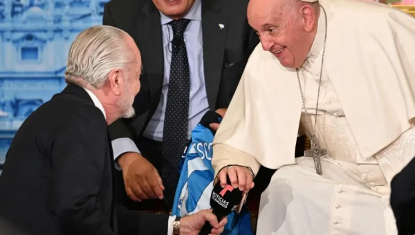 De Laurentiis con Papa Francesco