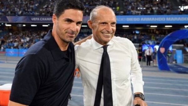 Mikel Arteta e Massimiliano Allegri