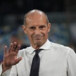 Napoli's head coach Massimiliano Allegri in action during the UEFA Champions League group-stage match between SSC Napoli and Arsenal FC at the Diego Armando Maradona Stadium in Naples. Italy,  9 September 2026 
ANSA / CESARE ABBATE