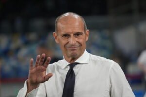 Napoli's head coach Massimiliano Allegri in action during the UEFA Champions League group-stage match between SSC Napoli and Arsenal FC at the Diego Armando Maradona Stadium in Naples. Italy,  9 September 2026 
ANSA / CESARE ABBATE